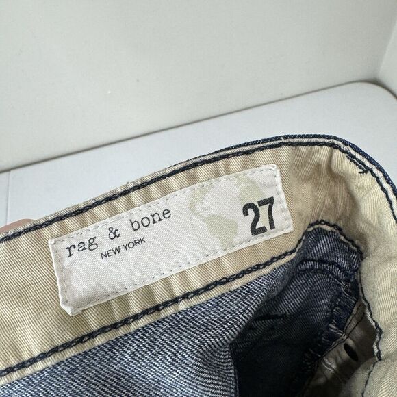 Rag & Bone Womens Jeans 27 Blue Logan Mid-Rise Wide Button Fly Denim Trouser - Picture 11 of 14